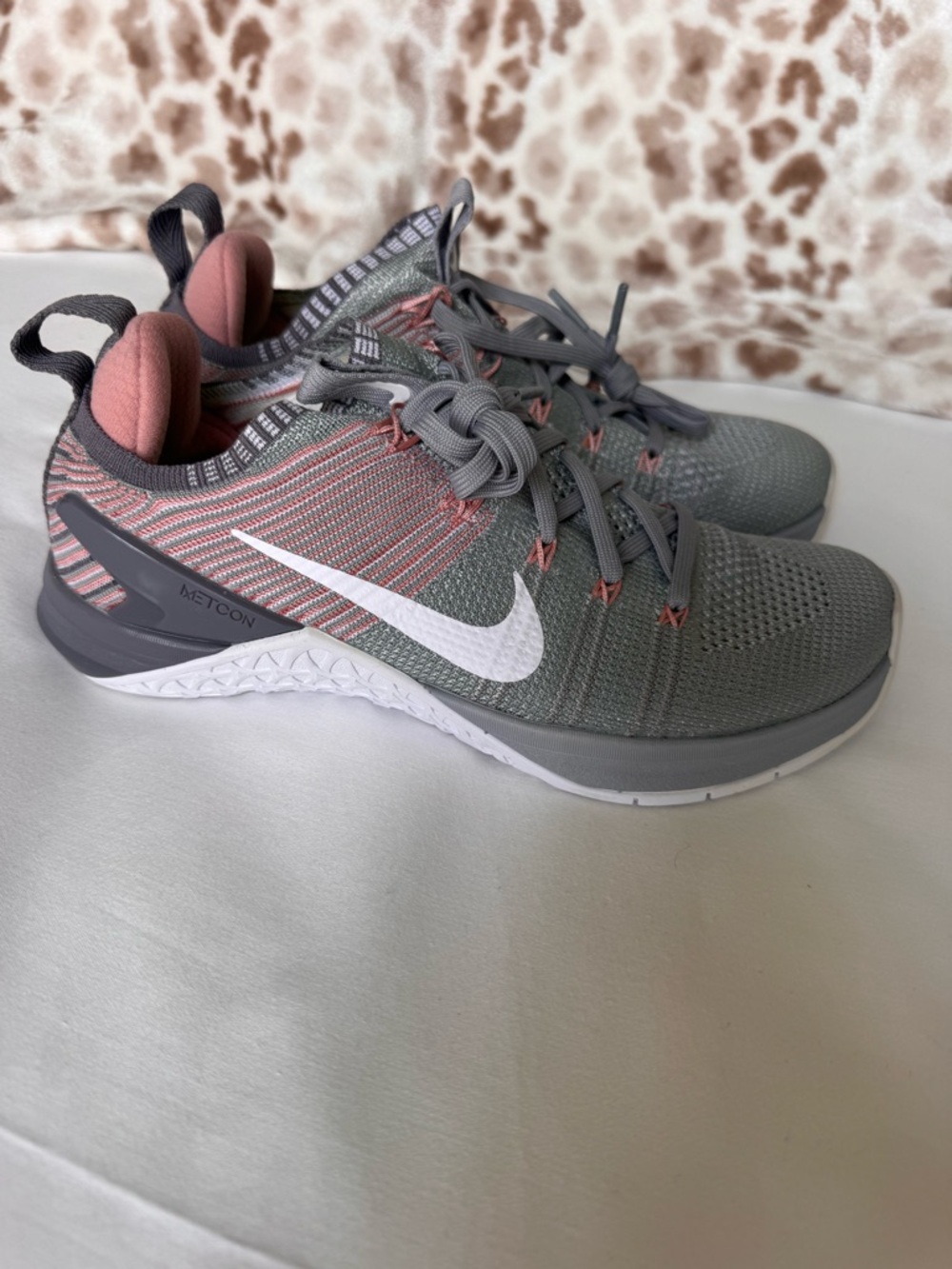 Nike Women's Gray and Pink Athletic Training Shoes